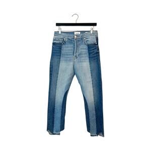 Frame Nouveau Le Mix Two-Tone High-Rise Jeans, Size 27